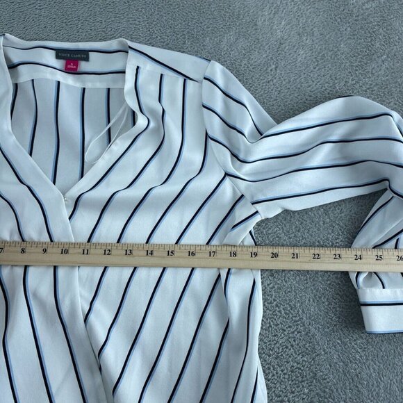 Vince Camuto Womens Striped V-Neck Blouse S 1712 - Picture 6 of 8